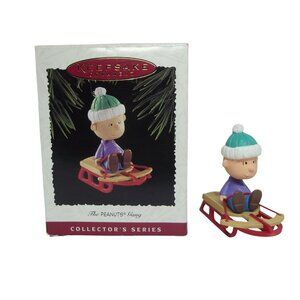 Hallmark Keepsake Ornament 1995 The Peanuts Gang Linus Sled Sledding 3rd